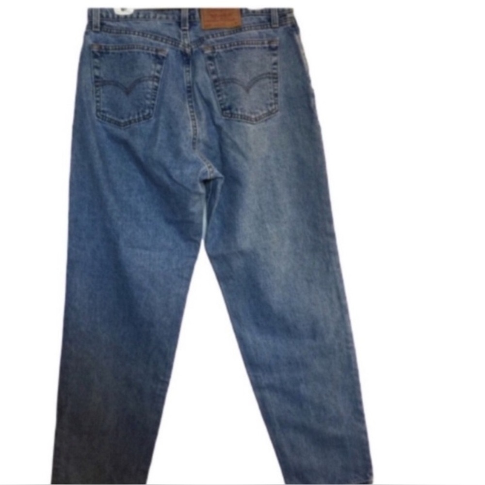 VINTAGE LEVI’S Jeans Straight Leg Loose Fit Chambray Blue Denim 560 15 Med EUC - Picture 4 of 11